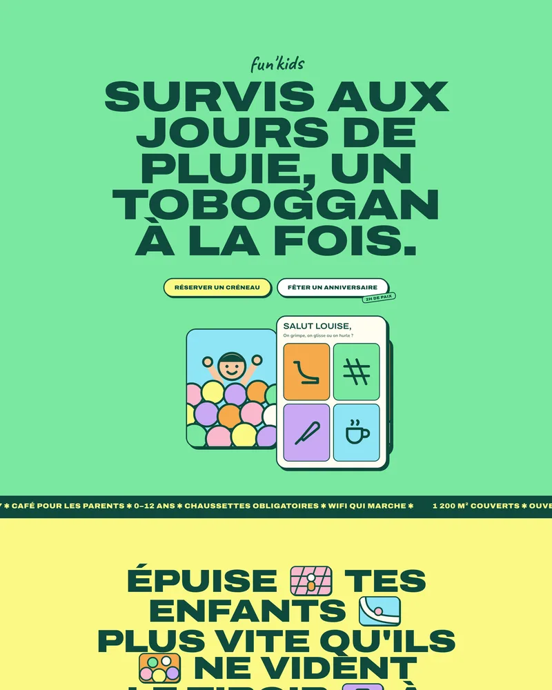 Site web de plaine de jeux