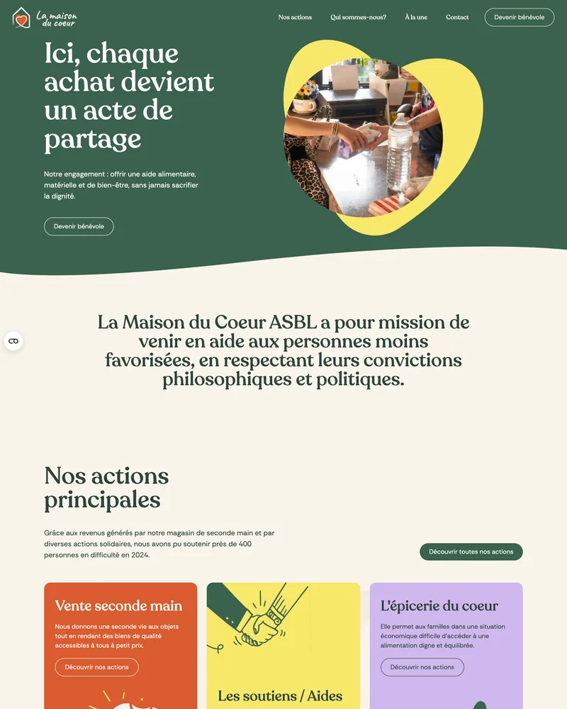 Site web de la Maison du Cœur réalisé par KernWeb