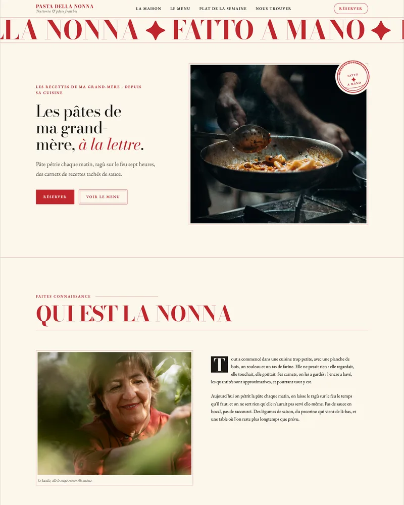Site web de restaurant
