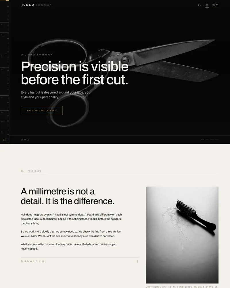 Site web de barbier